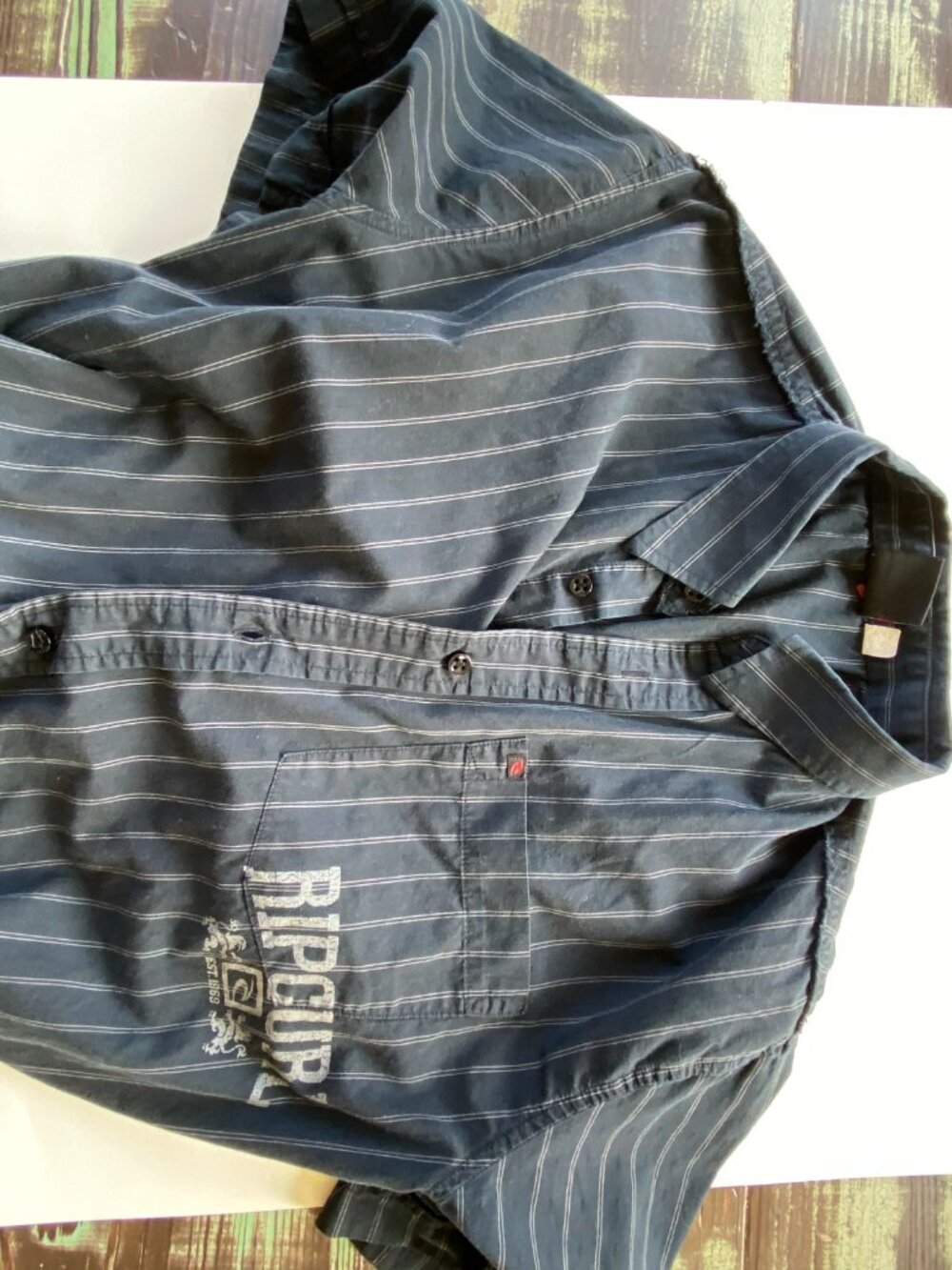 Rip Curl Men's Short Sleeve Button Down Shirt Sz L - Picture 13 of 16